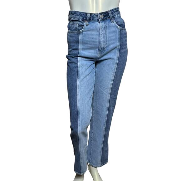 PacSun 90’s Boyfriend Jeans - Size 26, Two-Tone Denim, High-Waisted Fit - Picture 1 of 16
